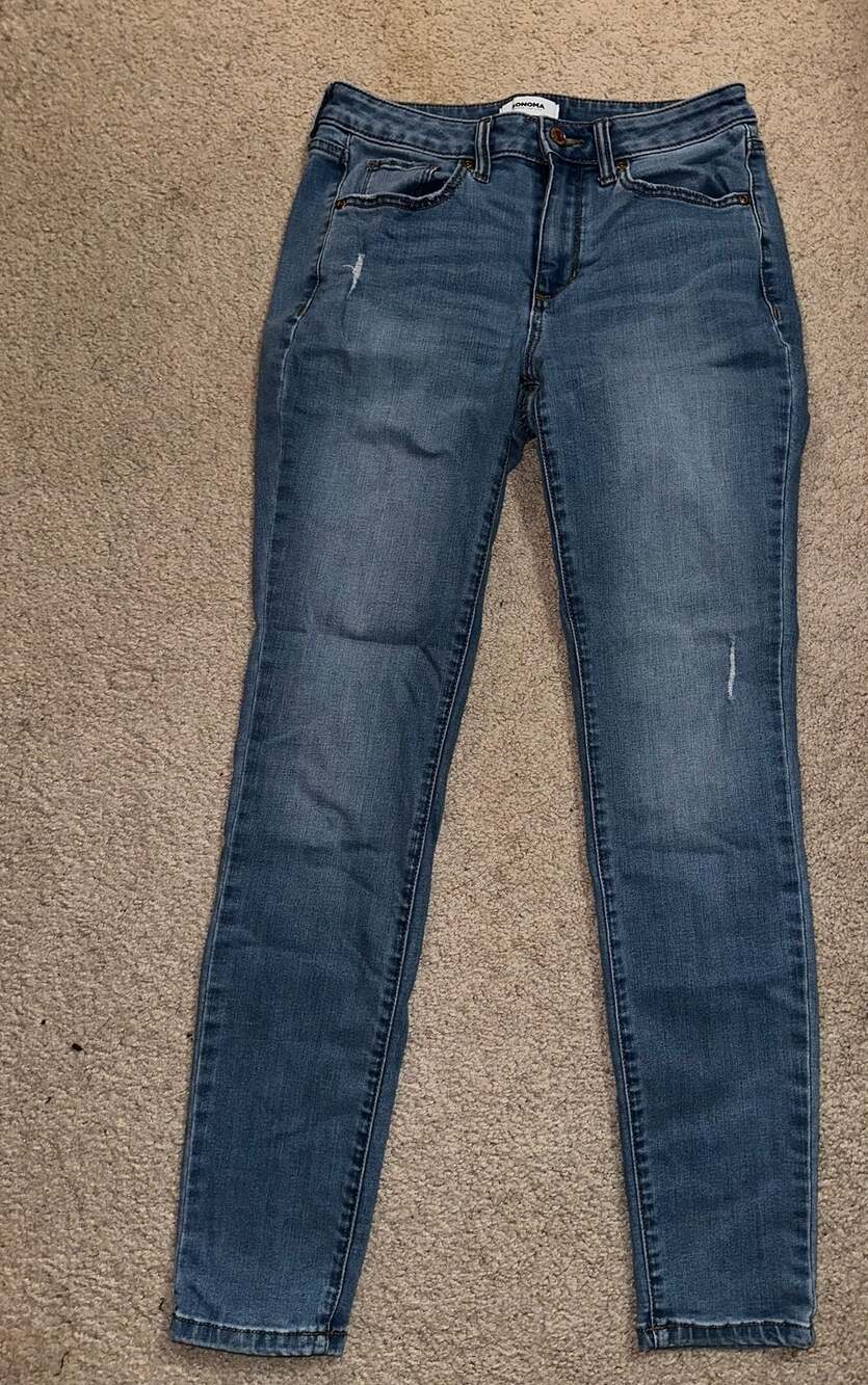 Sonoma Goods For Life Curvy Skinny Distressed Jeans Size 4